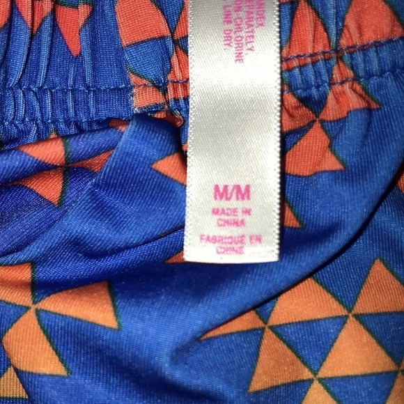 𝅺XHILARATION leggings palm trees print elastic waistband size M - Picture 5 of 8